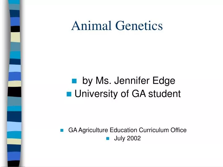 animal genetics