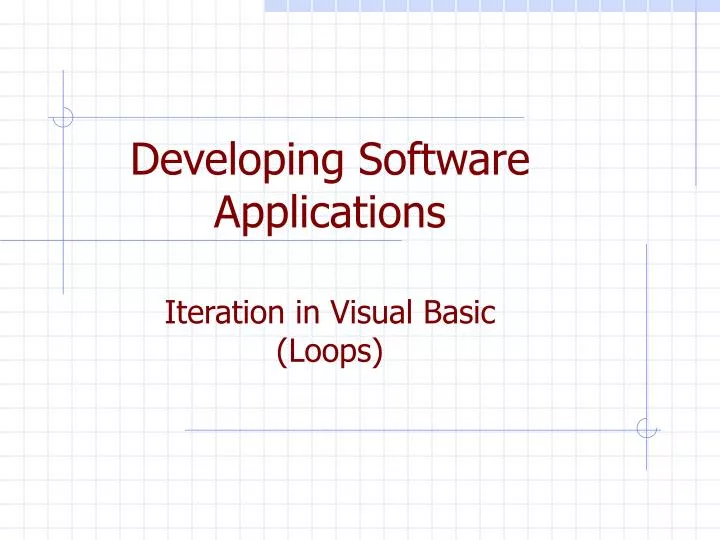 developing software applications
