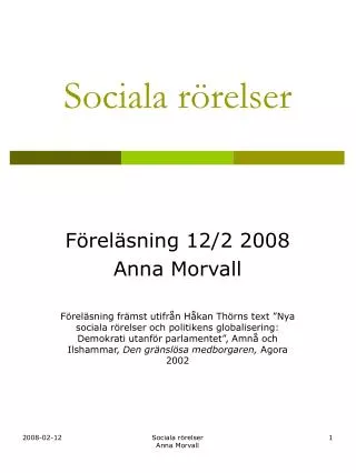 sociala r relser