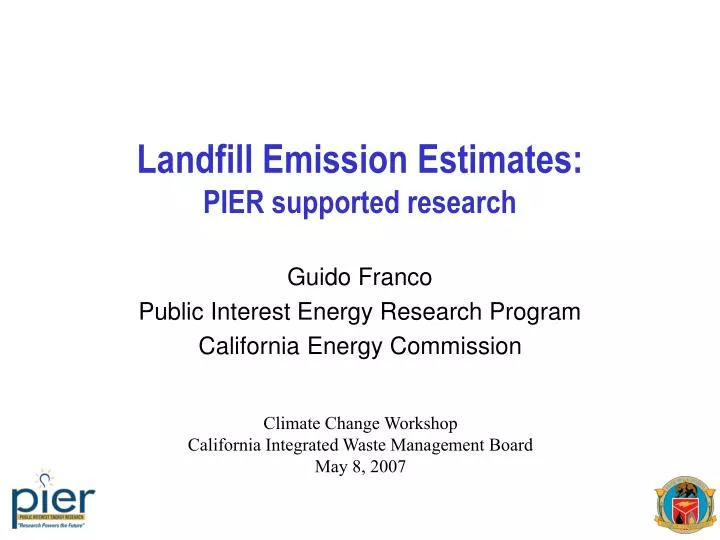 landfill emission estimates pier supported research