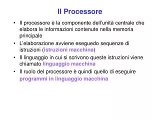 il processore