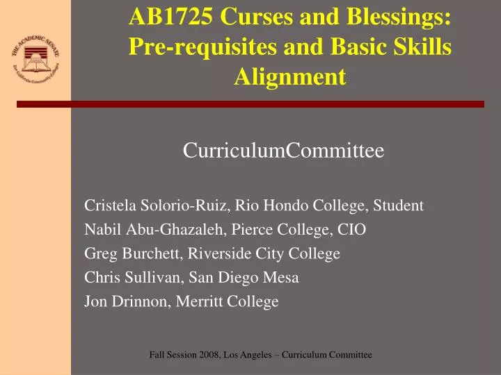 ab1725 curses and blessings pre requisites and basic skills alignment