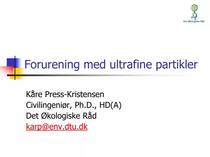 forurening med ultrafine partikler