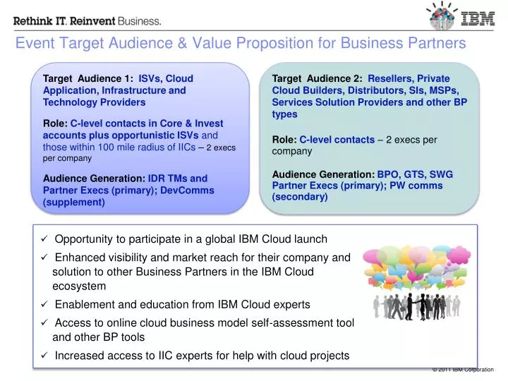 event target audience value proposition for business partners
