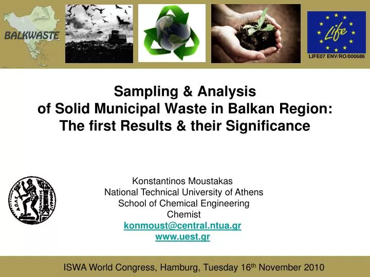 sampling analysis of solid municipal waste in balkan region the first results their significance