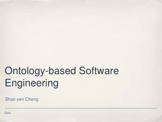 Ontology-based Software Engineering