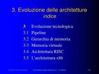 3 evoluzione delle architetture indice