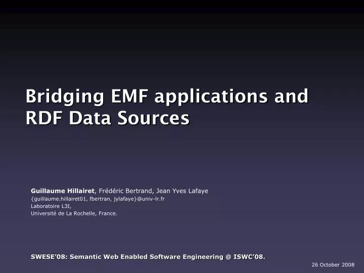 bridging emf applications and rdf data sources