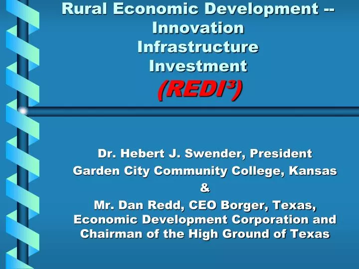 rural economic development innovation infrastructure investment redi