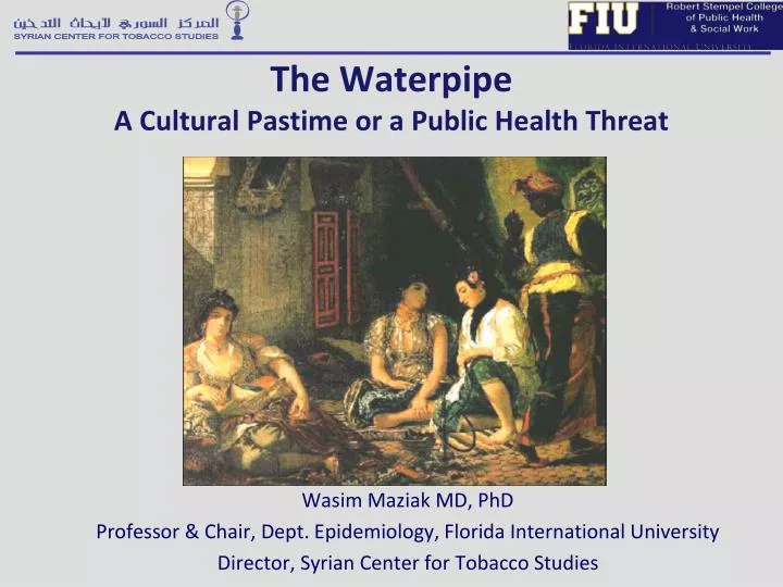 the waterpipe a cultural pastime or a public health threat