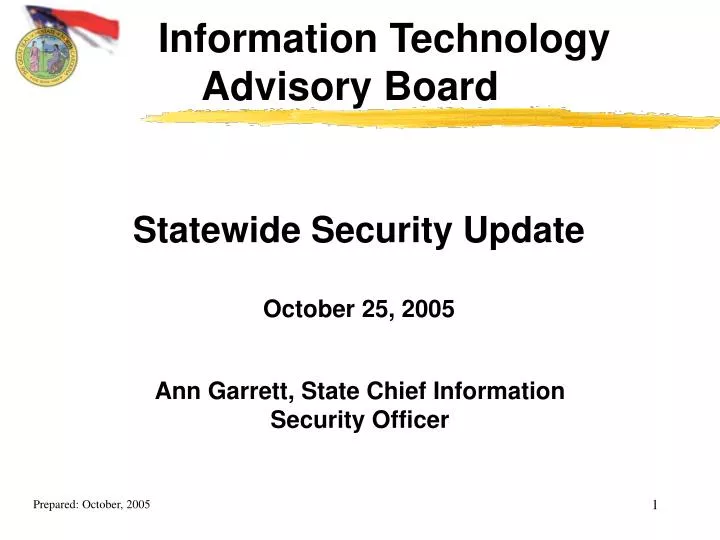 statewide security update october 25 2005