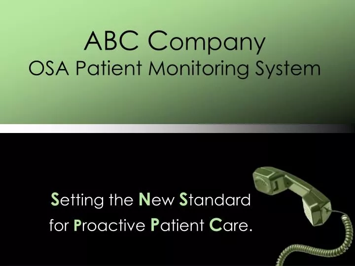 abc c ompany osa patient monitoring system