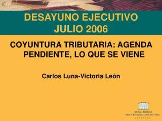 desayuno ejecutivo julio 2006