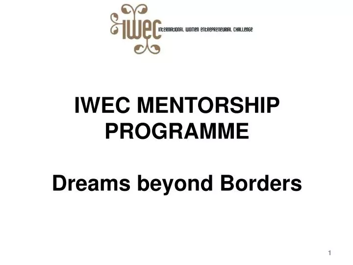 iwec mentorship programme dreams beyond borders