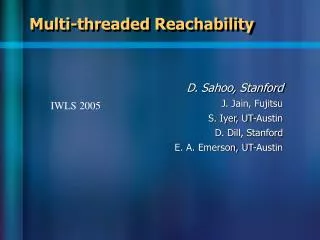 Multi-threaded Reachability
