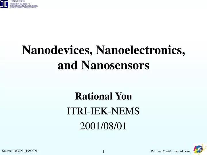 nanodevices nanoelectronics and nanosensors