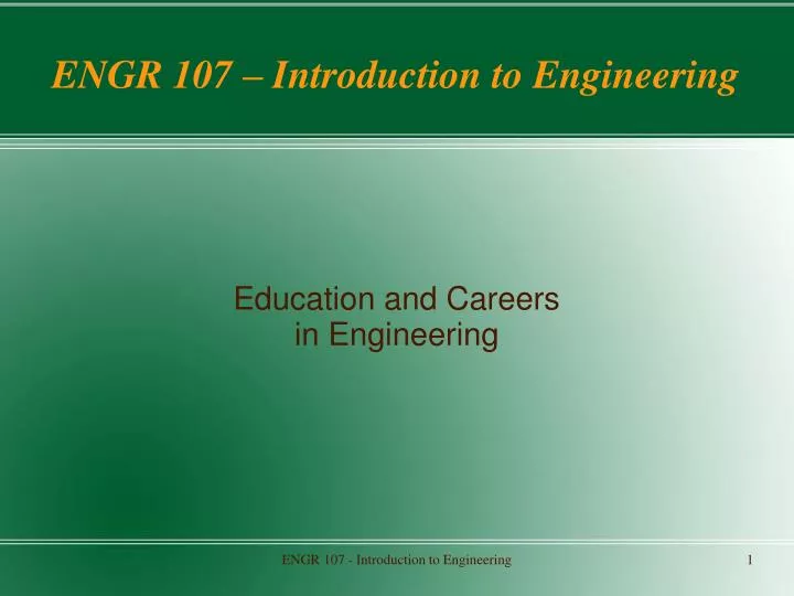 education and careers in engineering