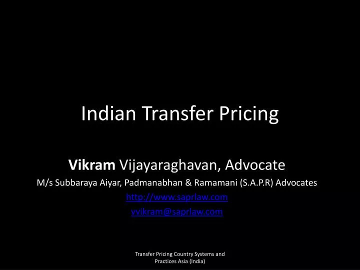 indian transfer pricing