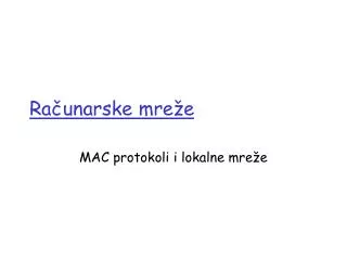 ra unarske mre e