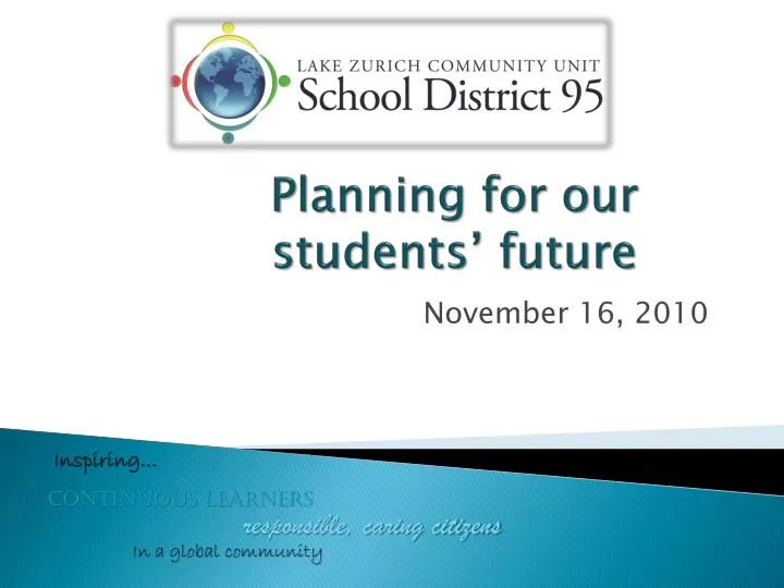 planning for our students future