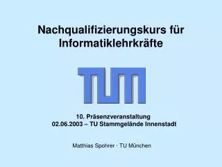 nachqualifizierungskurs f r informatiklehrkr fte
