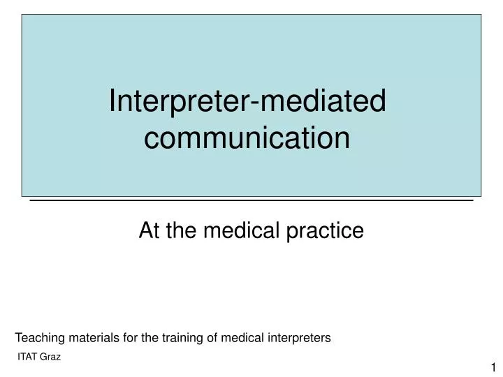 interpreter mediated communication