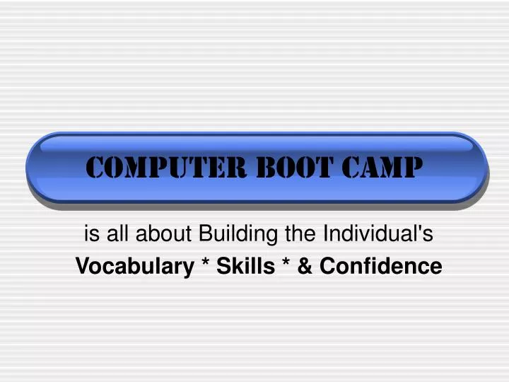 computer boot camp
