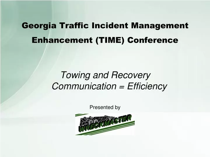 georgia traffic incident management enhancement time conference