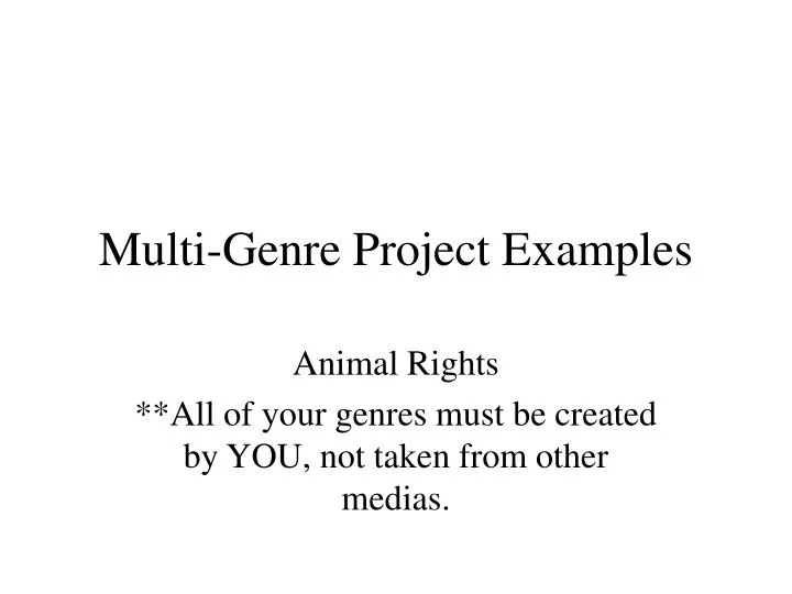 multi genre project examples