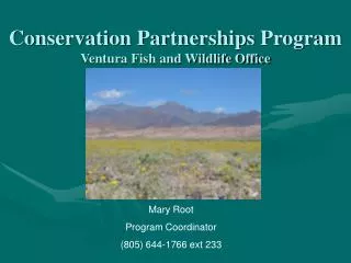 Conservation Partnerships Program Ventura Fish and Wildlife Office