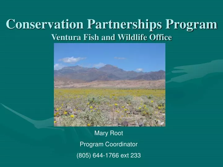 conservation partnerships program ventura fish and wildlife office