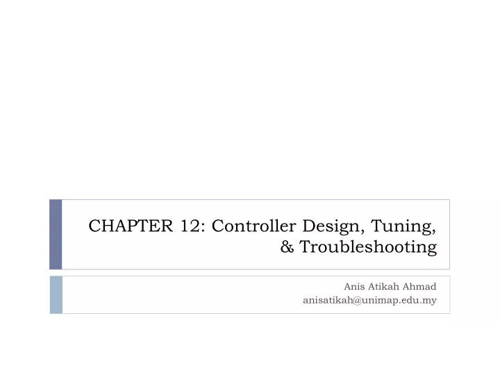 chapter 12 controller design tuning troubleshooting