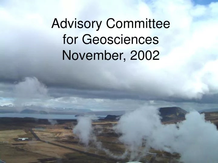 advisory committee for geosciences november 2002
