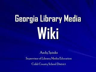 Georgia Library Media Wiki