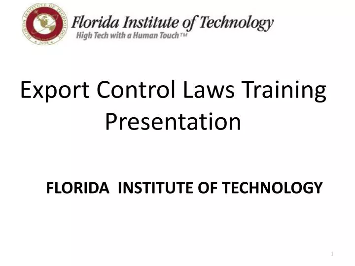 export control laws training presentation