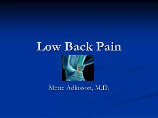 Low Back Pain