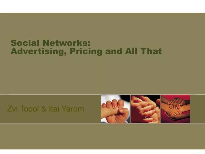 social networks advertising pricing and all that