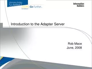 Introduction to the Adapter Server