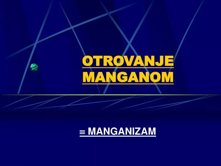 otrovanje manganom