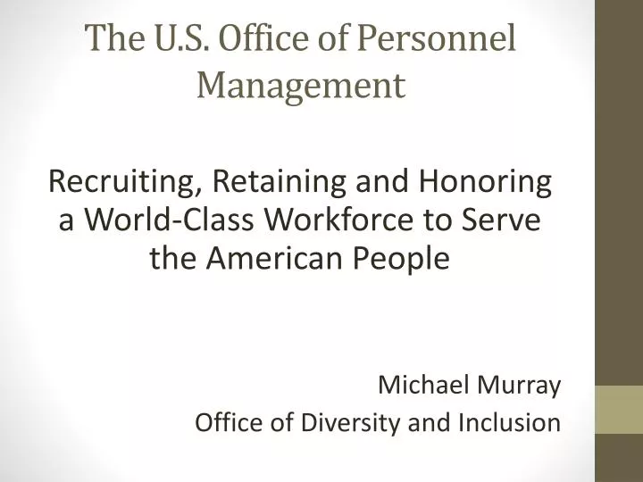 the u s office of personnel management