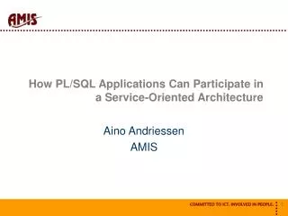 How PL/SQL Applications Can Participate in a Service-Oriented Architecture