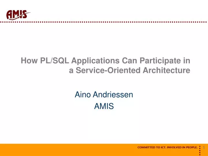 how pl sql applications can participate in a service oriented architecture