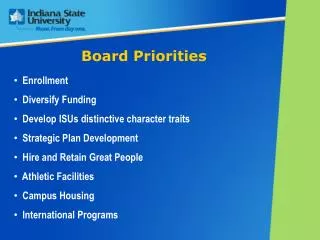 Board Priorities