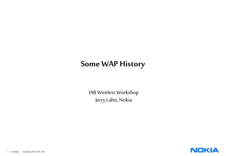 some wap history