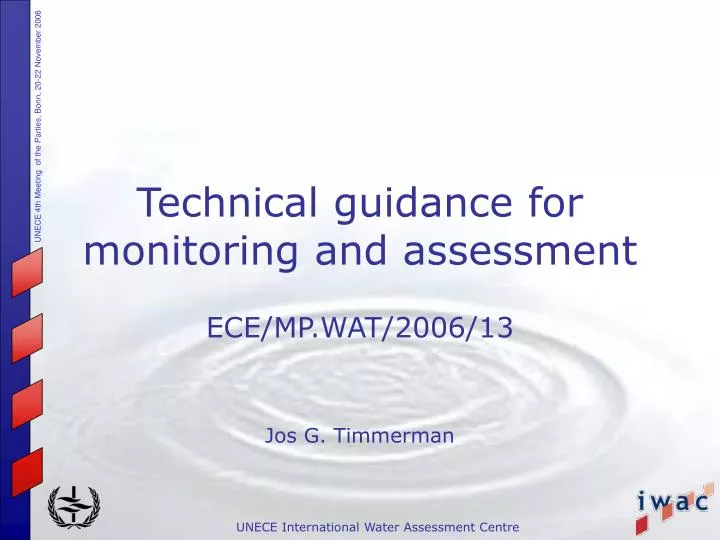 technical guidance for monitoring and assessment