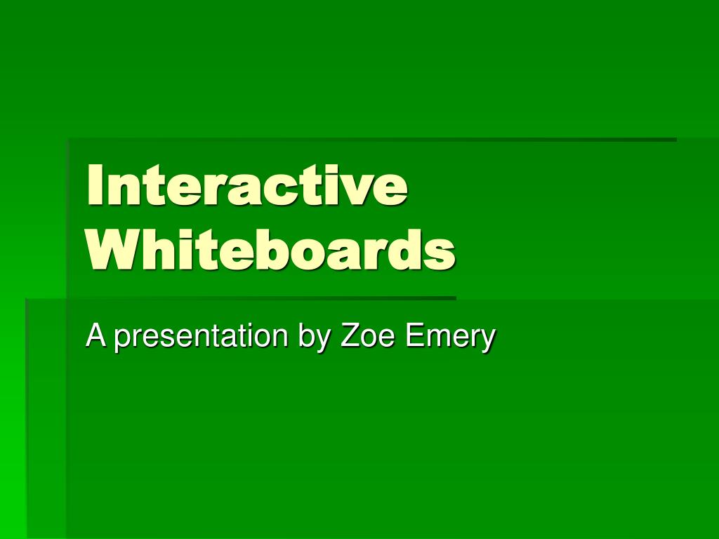 PPT - Interactive Whiteboards PowerPoint Presentation, free download ...