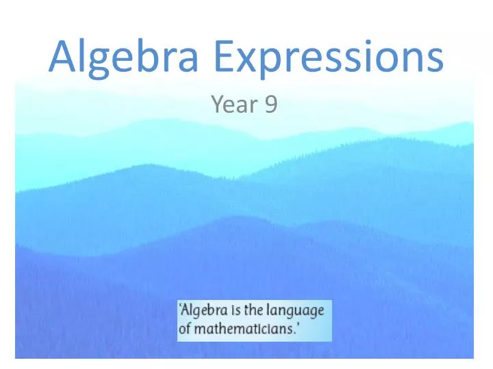 algebra expressions