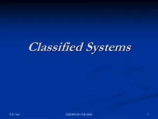 Classified Systems