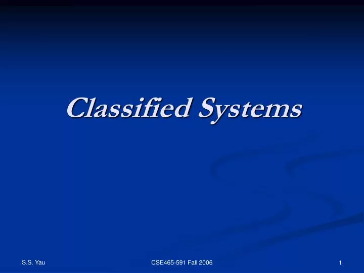 classified systems
