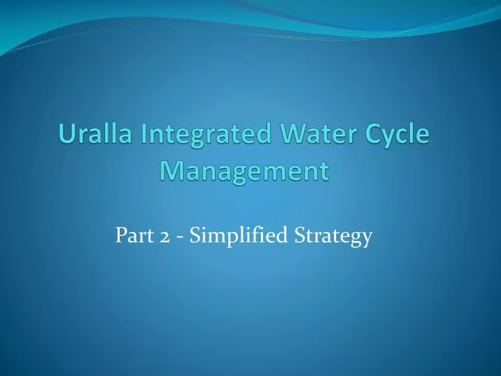 uralla integrated water cycle management